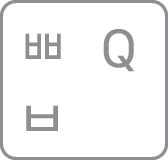 Q-tangenten på ett koreanskt tangentbord