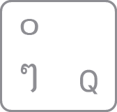 Q-tangenten på ett thailändskt tangentbord