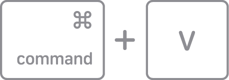 paste with keyboard mac