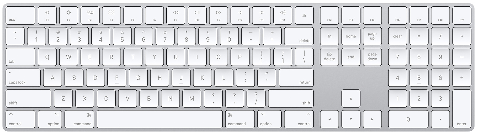 Apple Magic Keyboard med numerisk tastatur