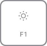 Magic Keyboard F1 / brightness key illustration diagram