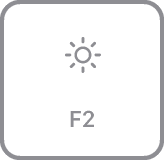 Magic Keyboard F2 / brightness key illustration diagram