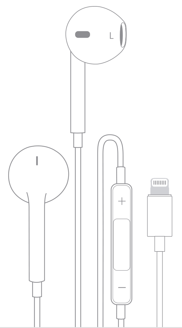 Ecouteur filaire avec microphone pour iPhone port lightning
