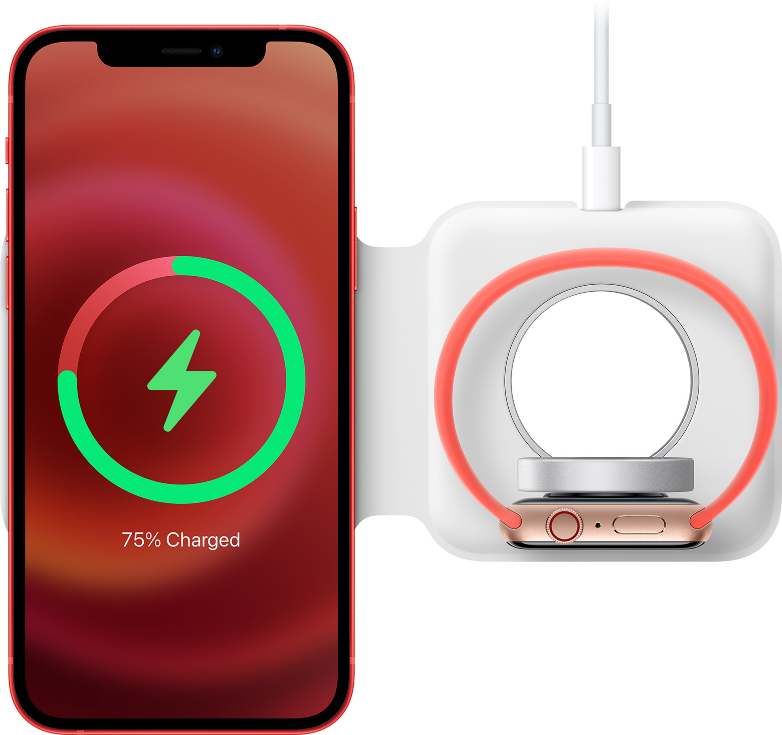 How To Use Your Magsafe Duo Charger With Iphone 12 Models And Apple Watch Apple Support