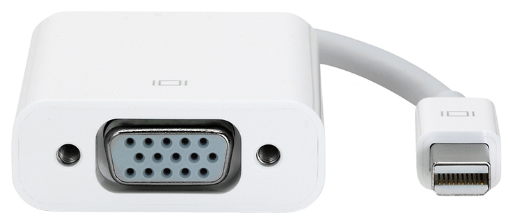 Premium Quality White 8-inch NewerTech Mini DisplayPort & Thunderbolt to VGA Video Adapter 