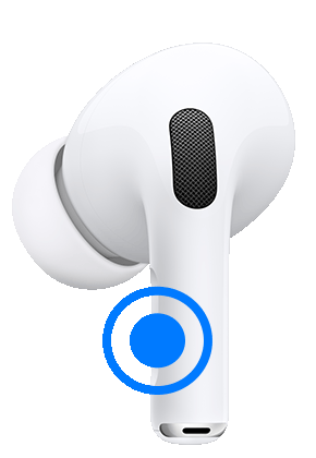AirPods や AirPods Pro で一時停止、スキップ、音量調節を行う