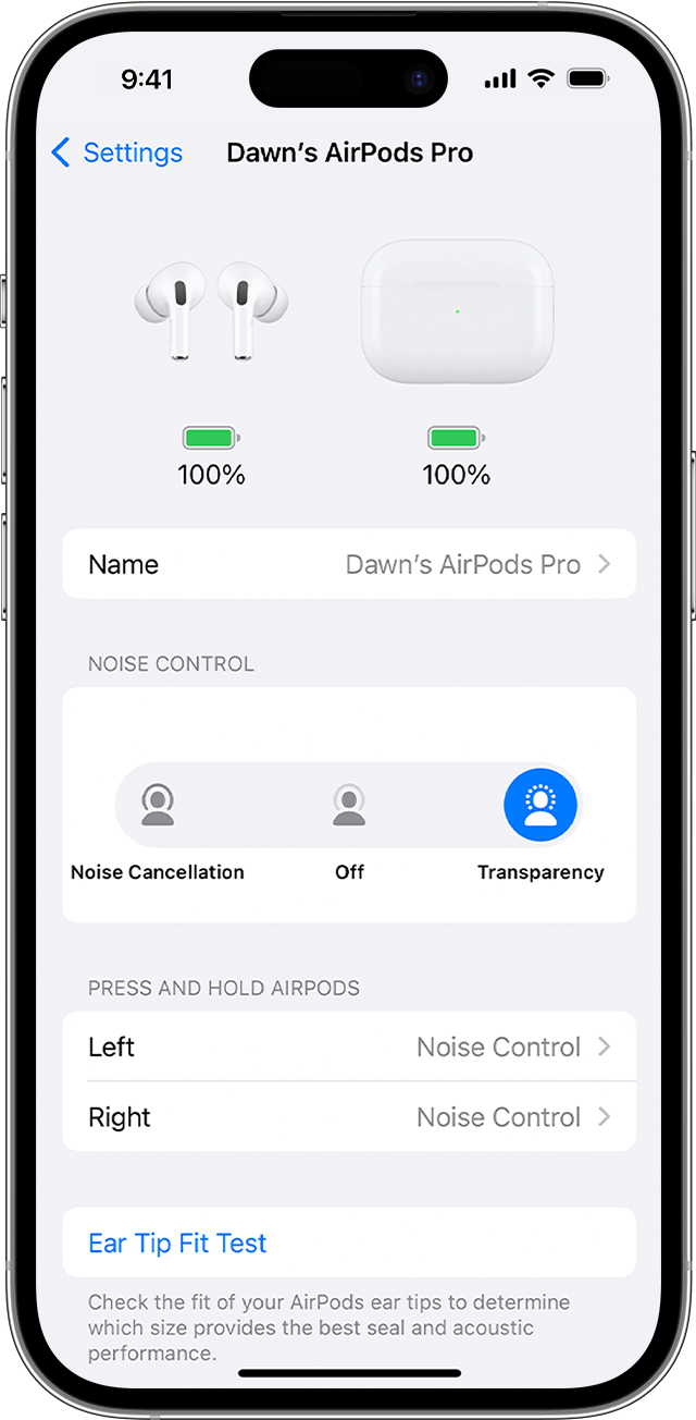 noise control settings on iPhone