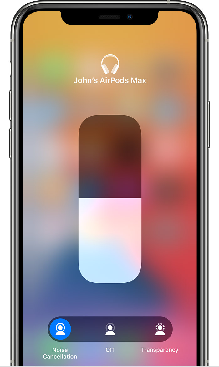 AirPods Pro and AirPods Max Active Noise Cancellation and Transparency mode  - Apple Support