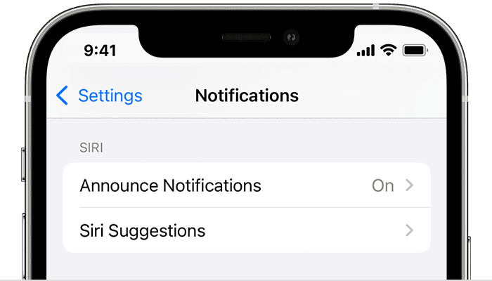 Funkcija »Announce Notifications« (Naznani obvestila) z aplikacijo Siri