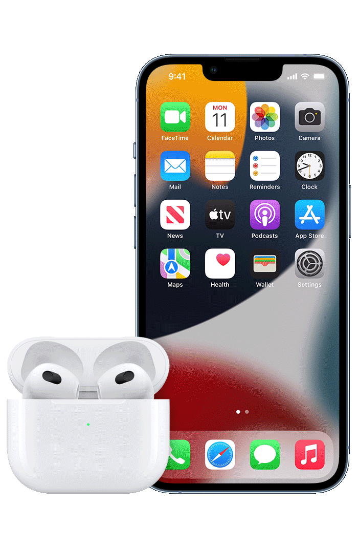 iPhone setup animation and AirPods