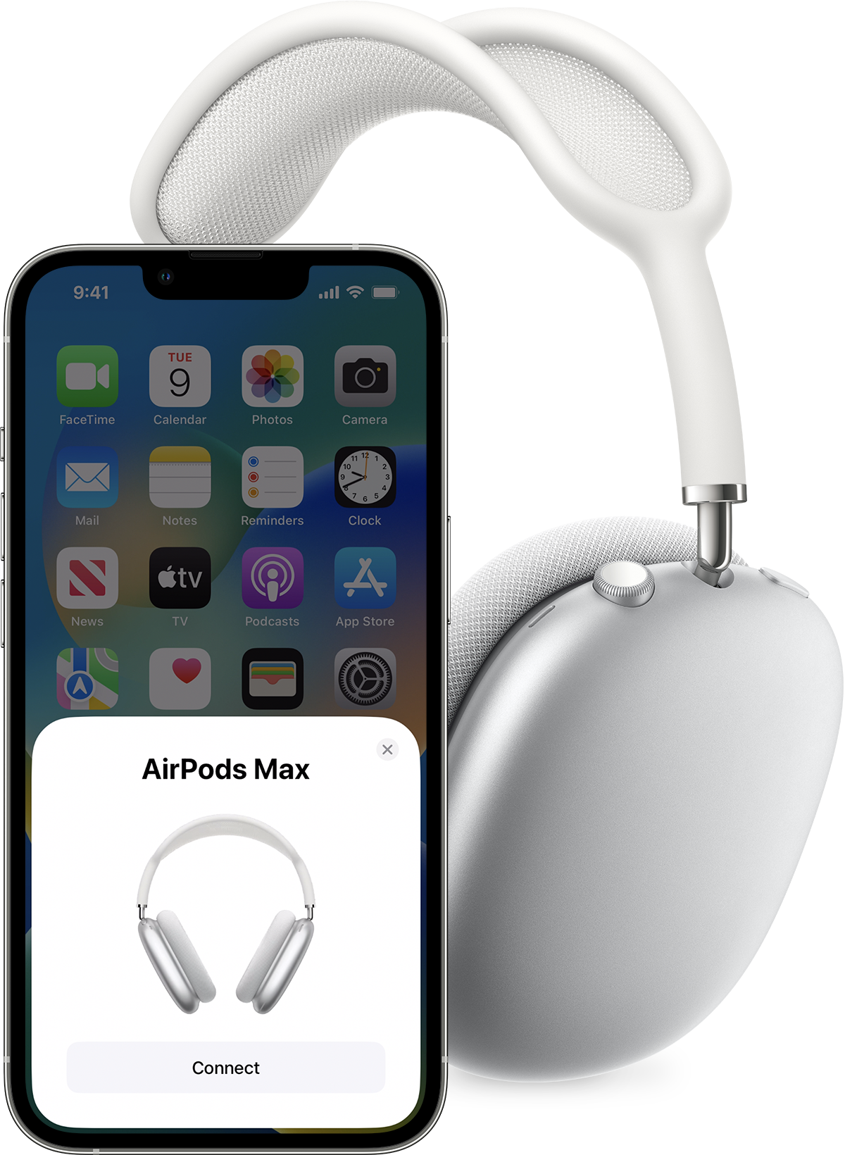 Configuração dos AirPods Max no iOS