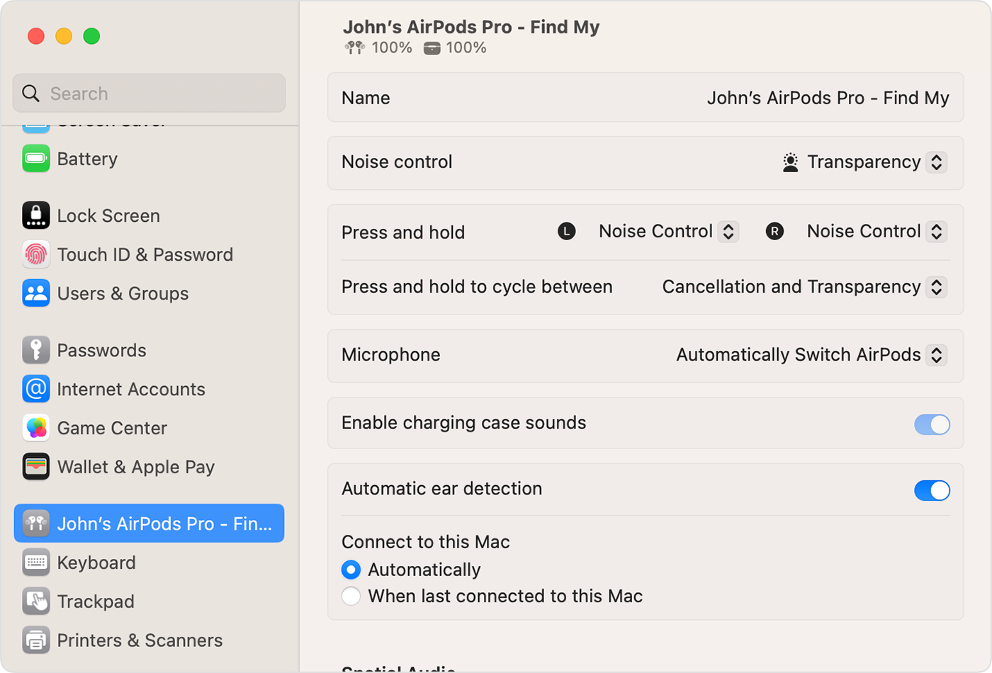 AirPods Pro and AirPods Max Active Noise Cancellation and Transparency mode - Support