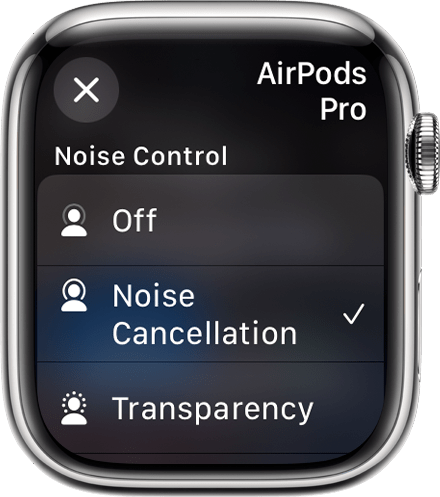 noise control on Apple Watch