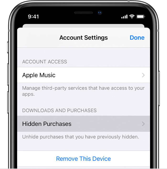 Iepriekšējo pirkumu veikalā App Store tiek parādīta opcija “Nav pirkumu”