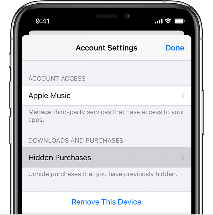 how to delete app store purchase history