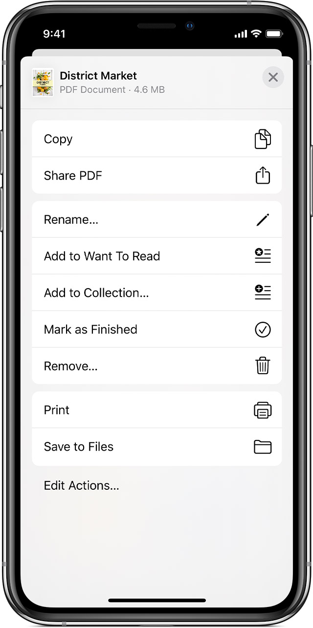 Save And Mark Up Pdfs On Your Iphone Ipad Or Ipod Touch With The Books App Apple Support