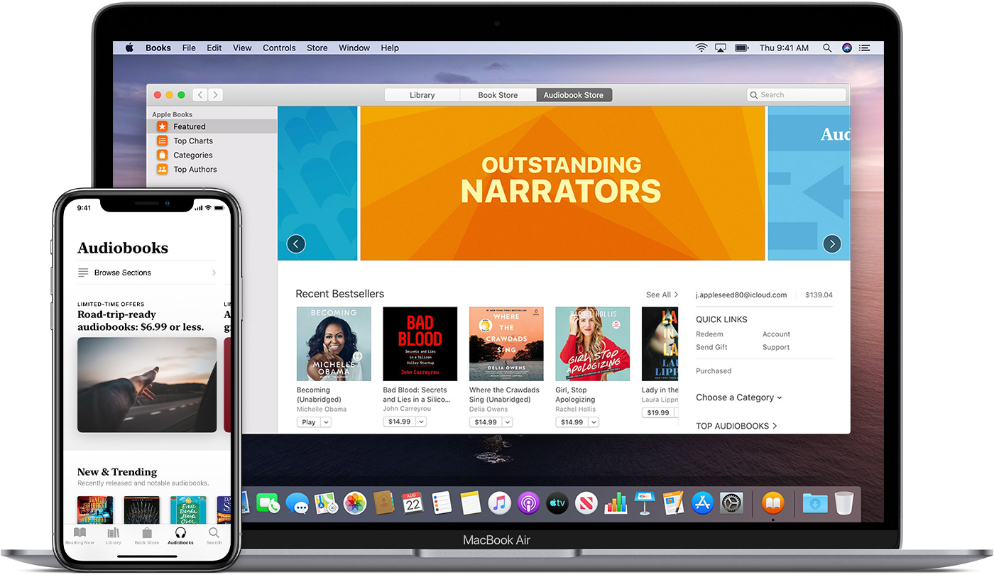 Listen to audiobooks in Apple Books 