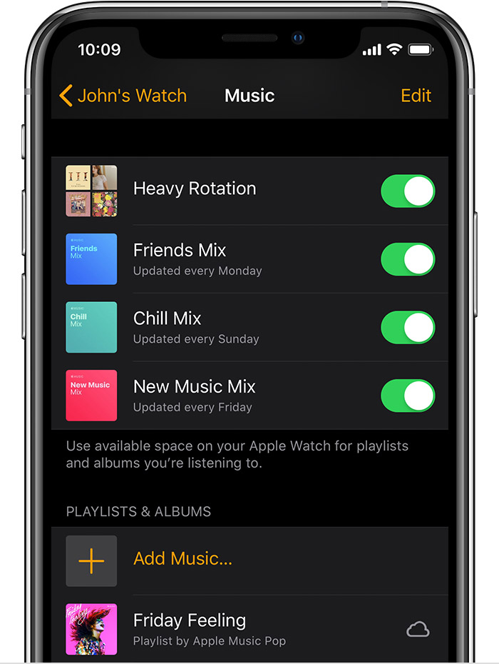 can you store songs on apple watch 3