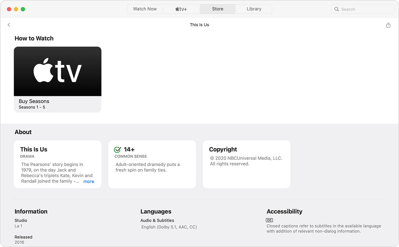 Comprar películas y programas de TV en la app Apple TV - Soporte técnico de  Apple