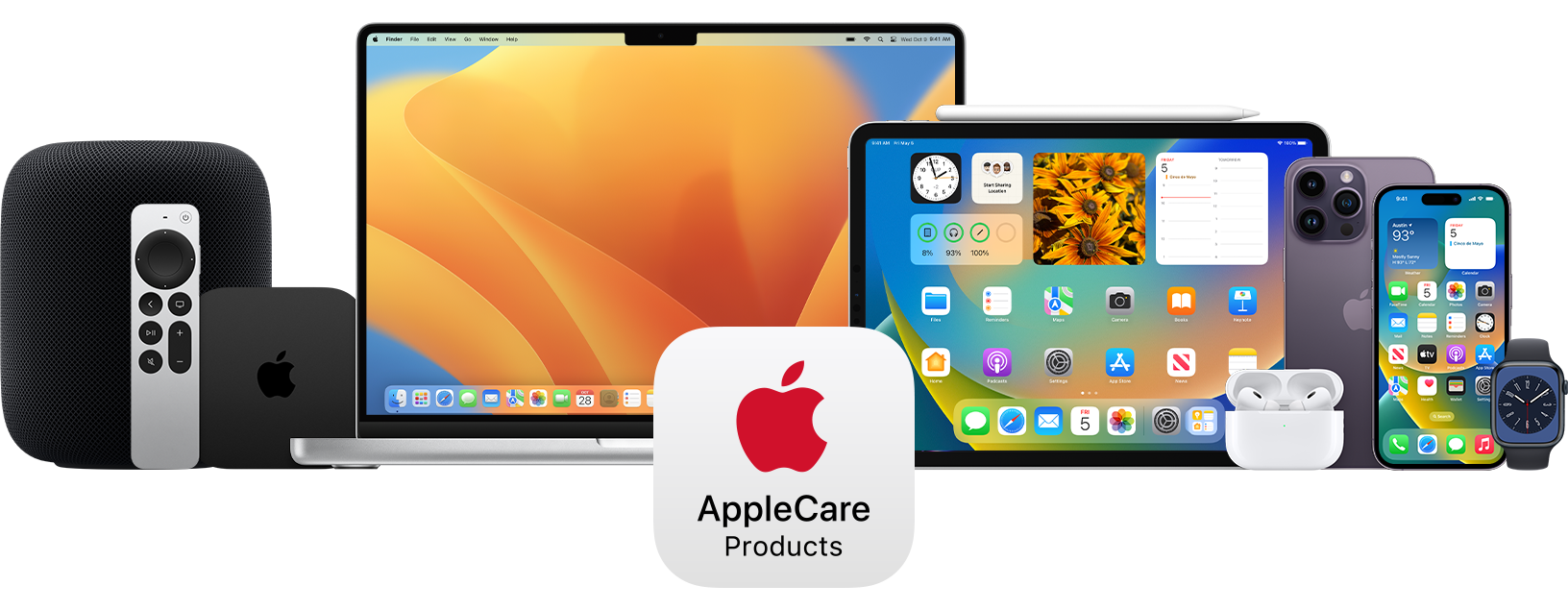 A suite of products that are available for coverage with AppleCare
