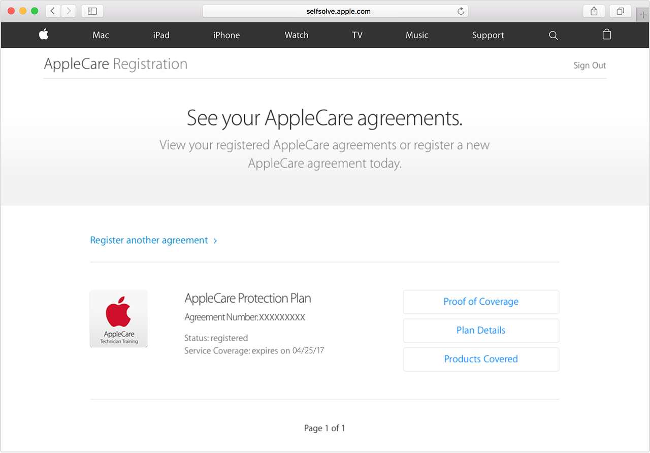 Register your AppleCare plan Apple Support