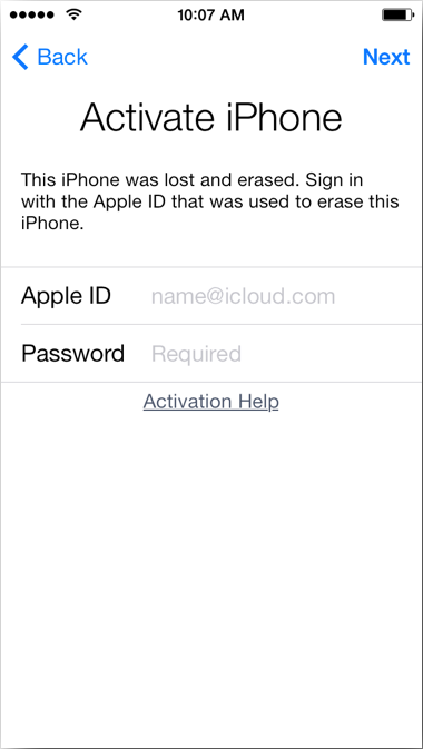iphone 4 factory reset activation lock
