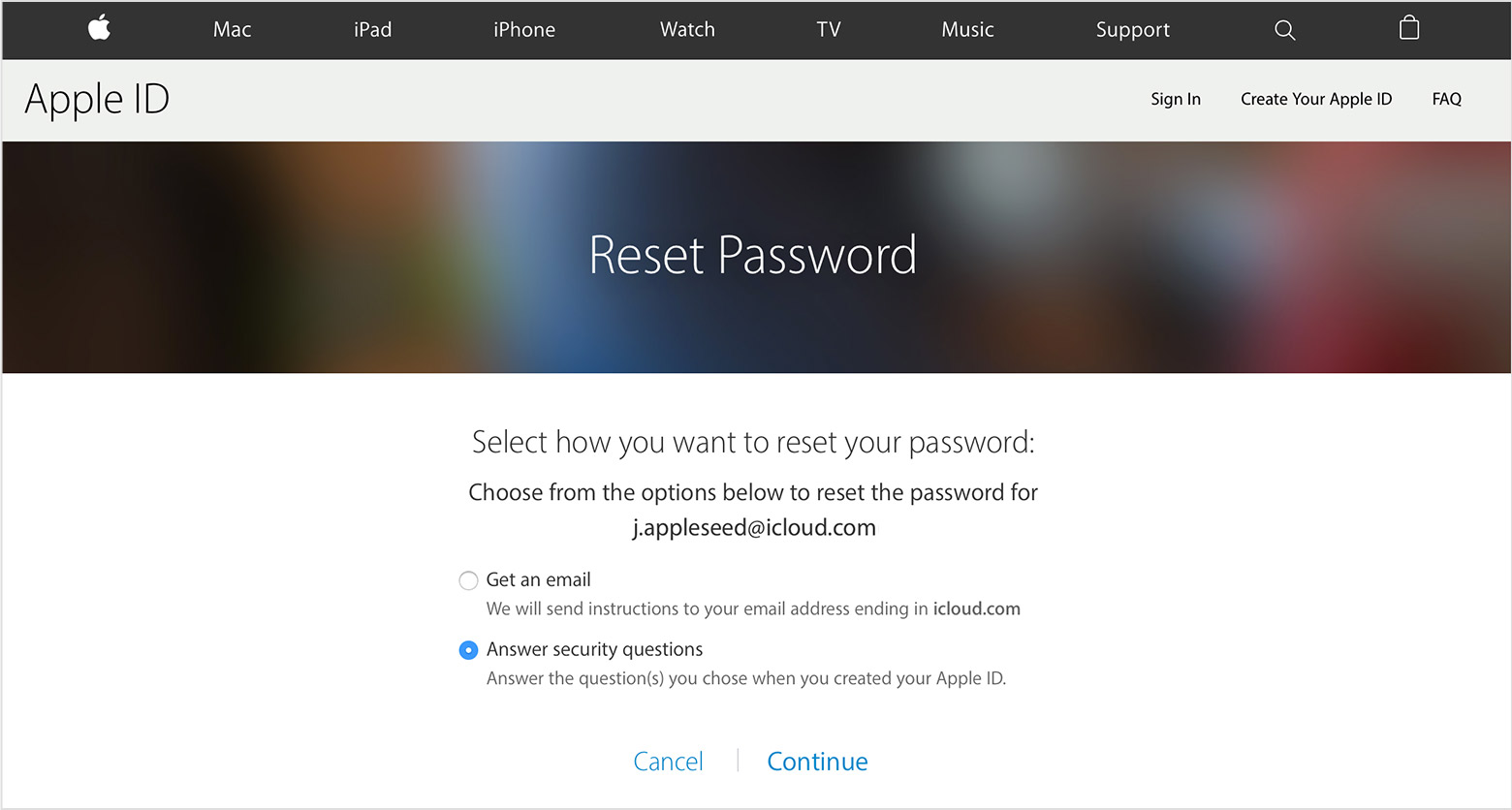 reset password for mac pc