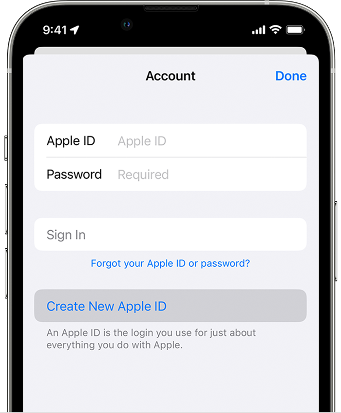 Create an Apple ID in the App Store on iPhone