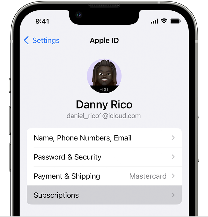 apple id subscriptions manage