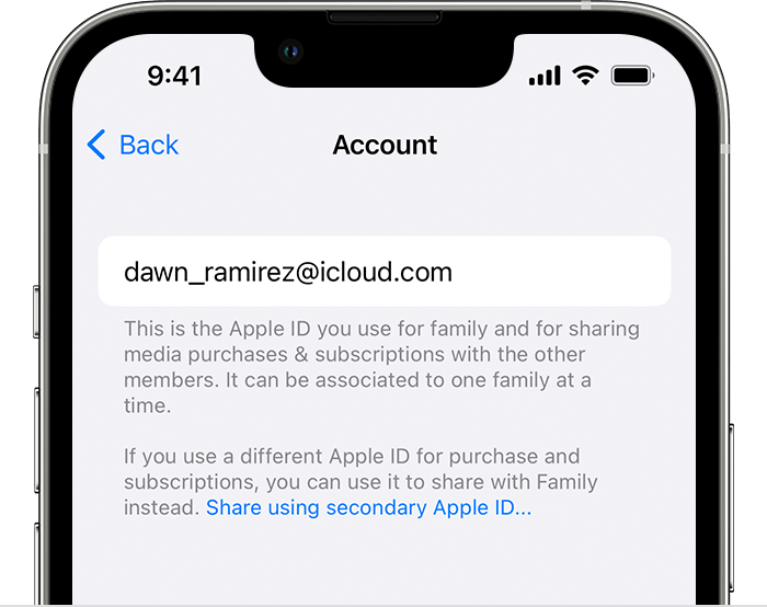 How do I split my Apple ID on my iPhone?
