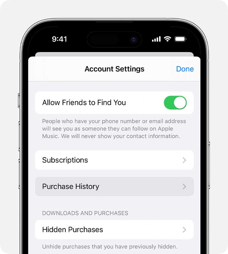 View your purchase history for the App Store, iTunes Store, and