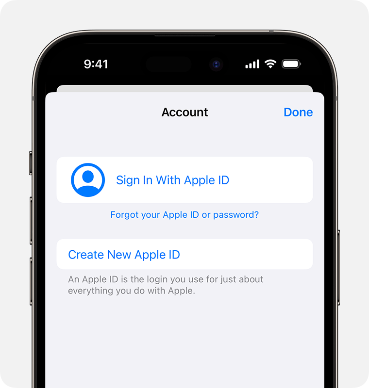 create icloud account on iphone