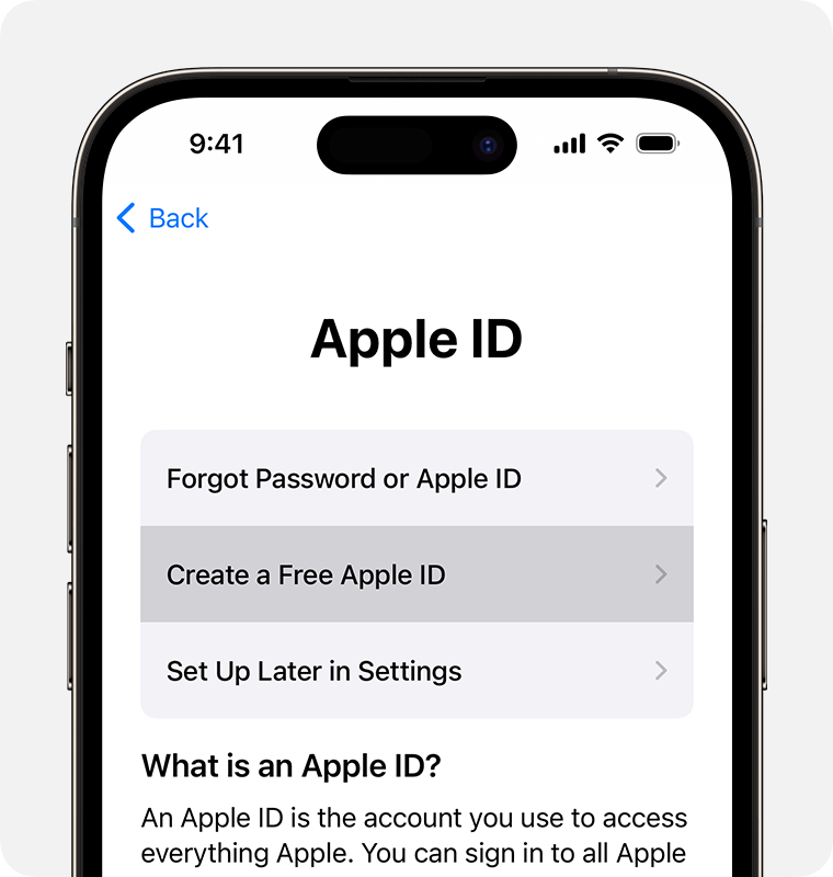 How to create a new Apple ID - Apple Support