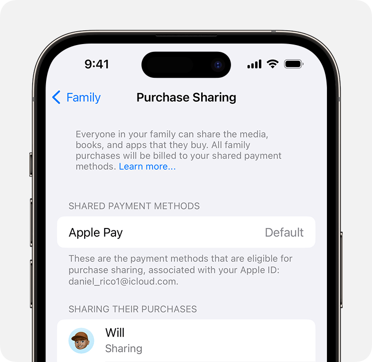 How to share apps and purchases with your family - Apple Support
