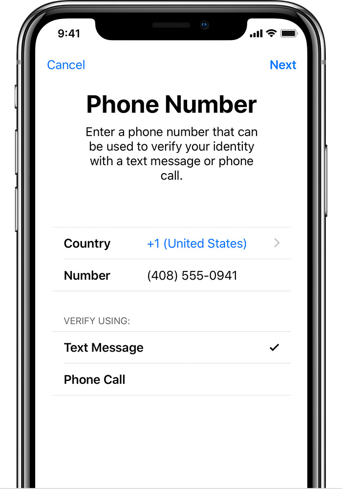 ios12 1 iphone x settings apple id password security turn on two factor phone number