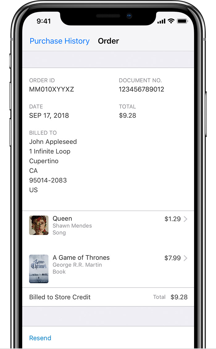 See your purchase history in the App Store or iTunes Store ...