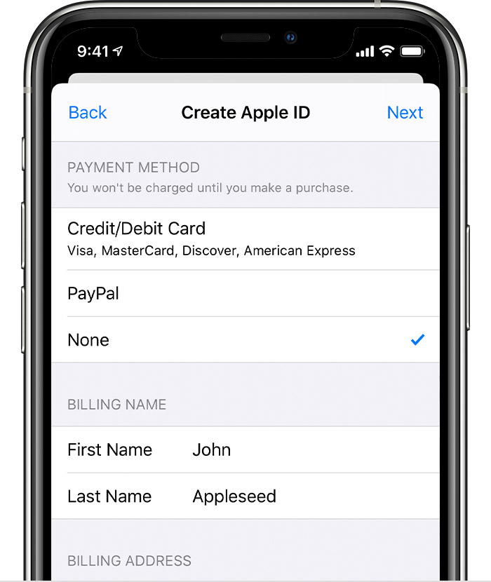 Создание и использование идентификатора Apple ID без указания способа оплаты, айтюнс регистрация.