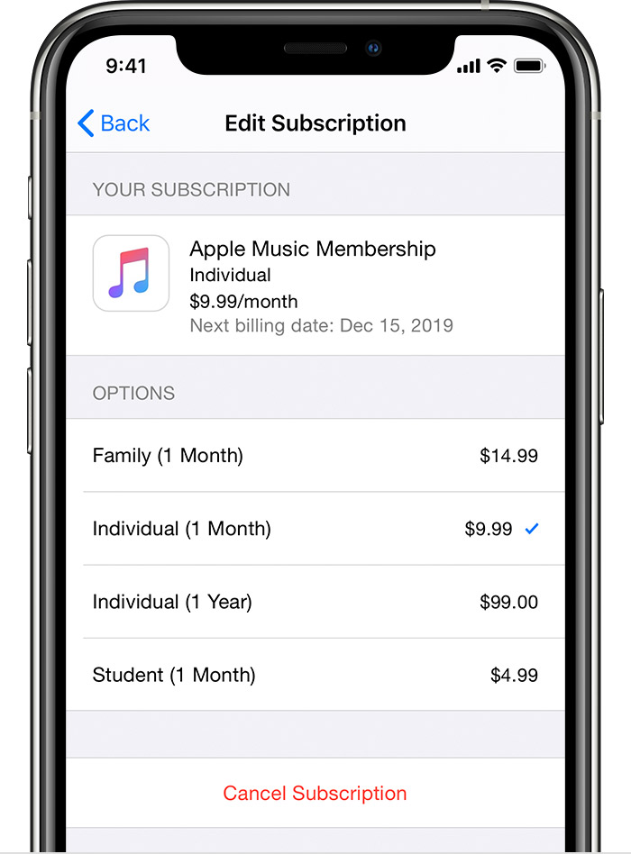 itunes my subscriptions