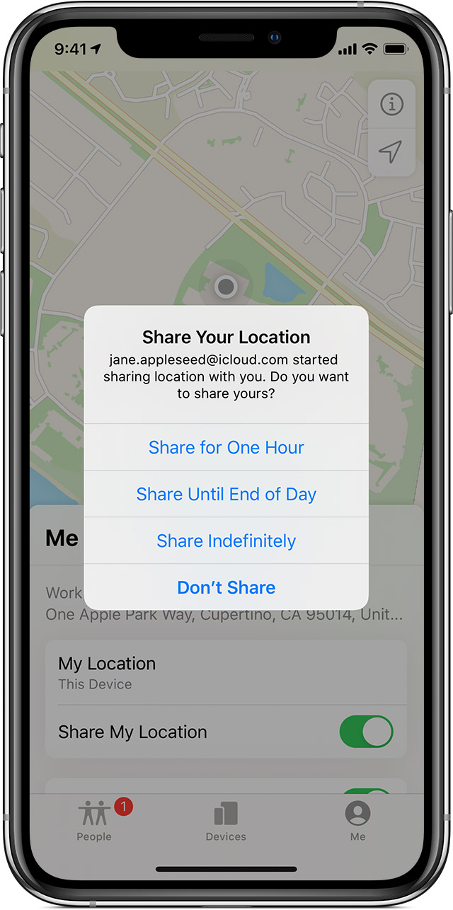 Find friends and share your location with Find My Apple