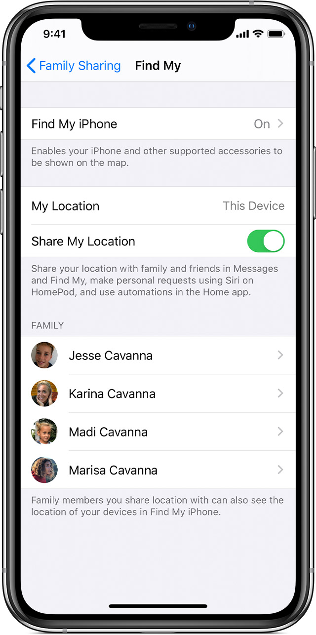 Share Your Location With Your Family Apple Support