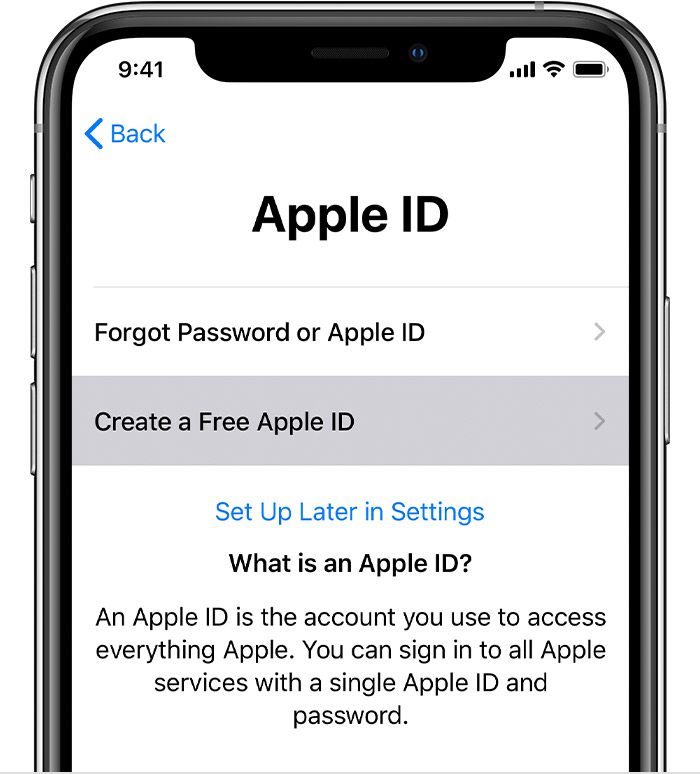 How To Create A New Apple Id Apple Support