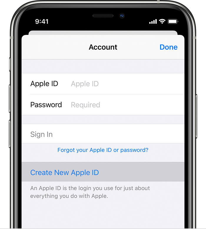 How To Create A New Apple Id Apple Support