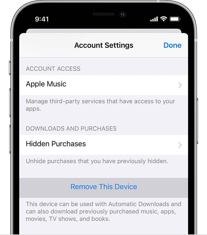 From remove store purchases app App Store