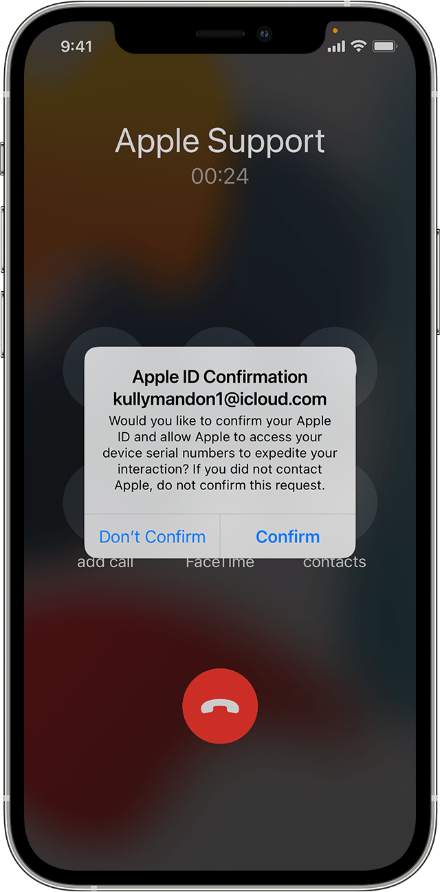 Tap the notification to confirm your Apple ID