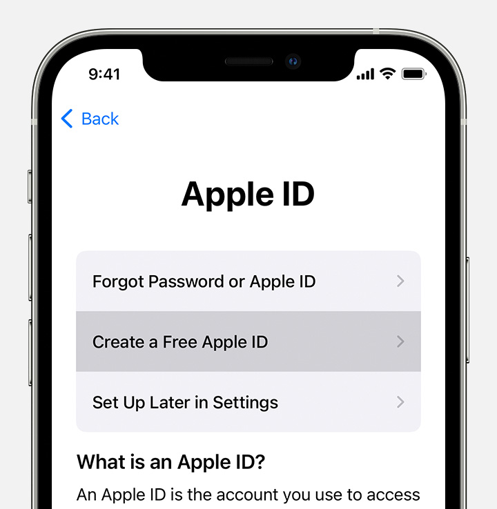 why can t i create my new apple id