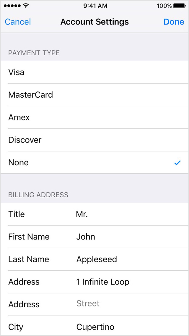 apple itunes billing