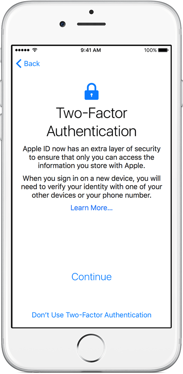 Availability of two-factor authentication for Apple ID - Apple Support