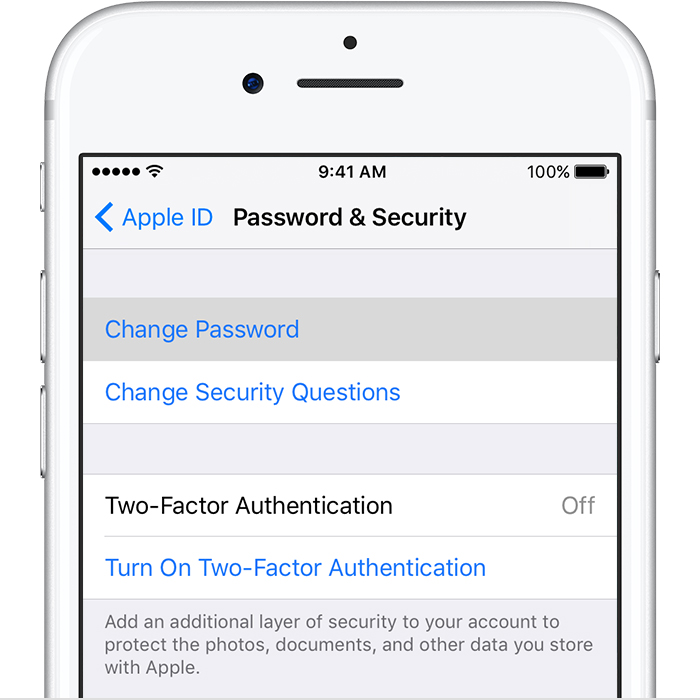 new apple id password