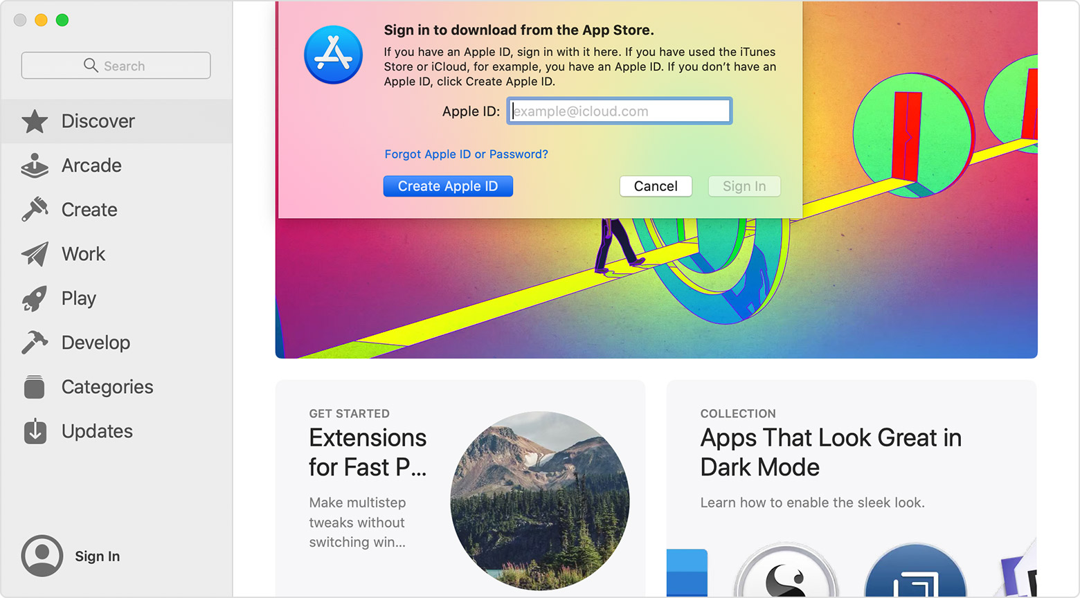 Macbook pro app store