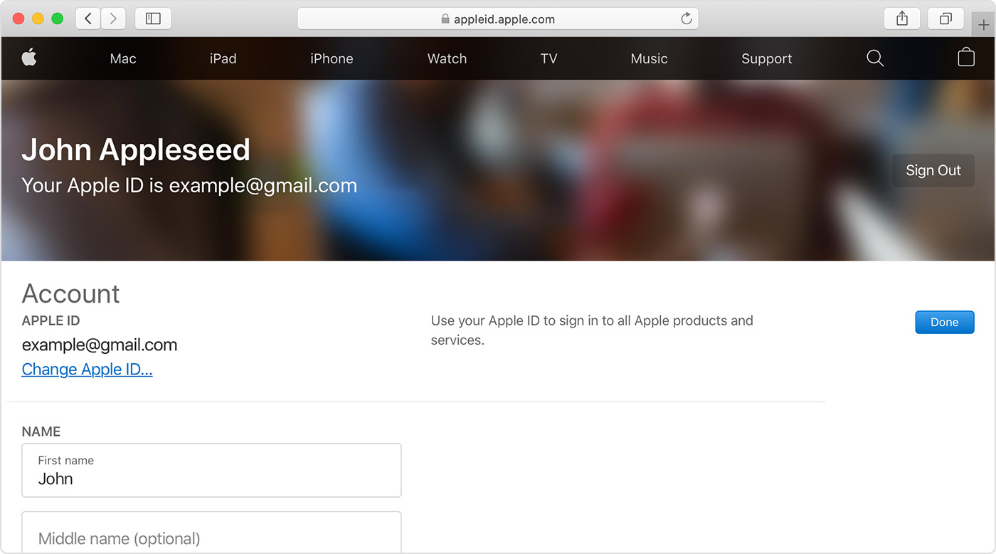 Change Your Apple Id Apple Support